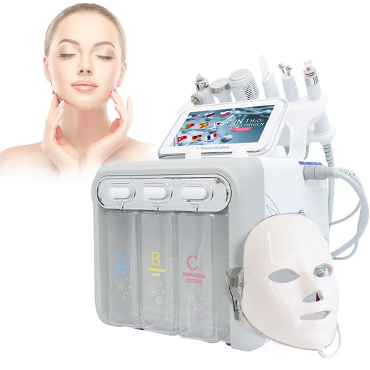 7 in 1 Hydro Dermabrasion Hydrogen Oxygen Facial Machine Deep Skin Cleansing Lifting Skin Scrubber Aqua Facial Care Devices